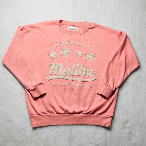 No Boundaries Tops - No Boundaries Coral Pink Beach Life Malibu California Graphic Sweatshirt Size M